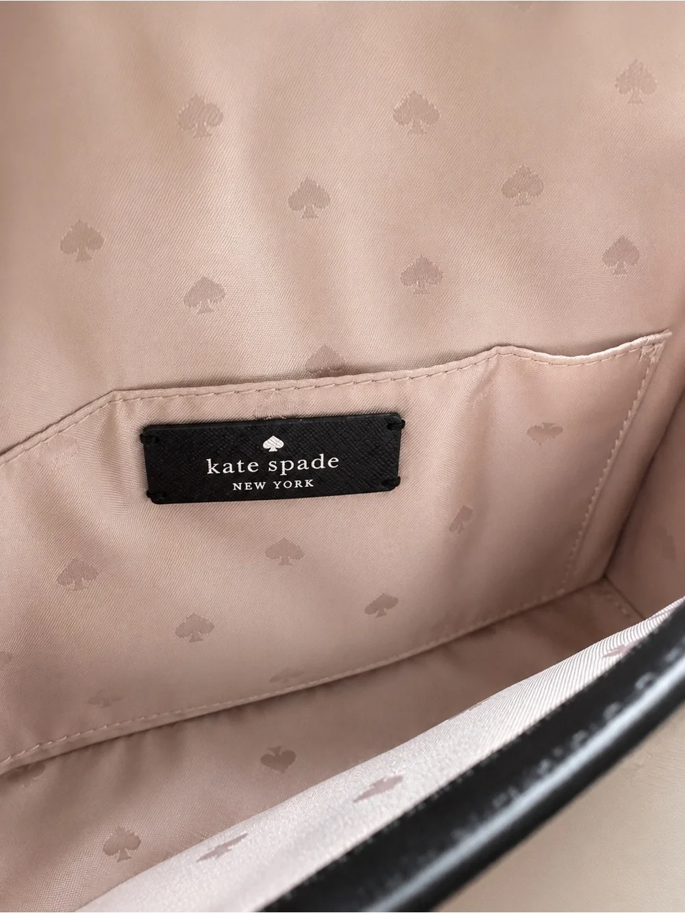 kate spade Black, White & Blush Colorblock Crossbody with Chain